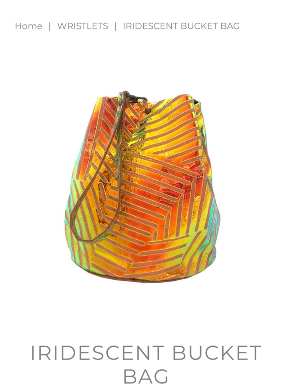 Tracey Tanner | Iridescent Geometric Holographic Handbag - Metallic Orange